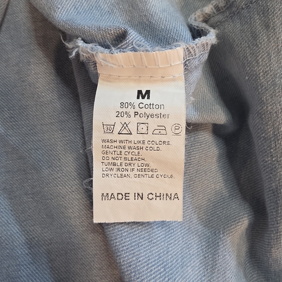Women's Denim Shirt Dress Size Medium NWOT - Picture 6 of 6